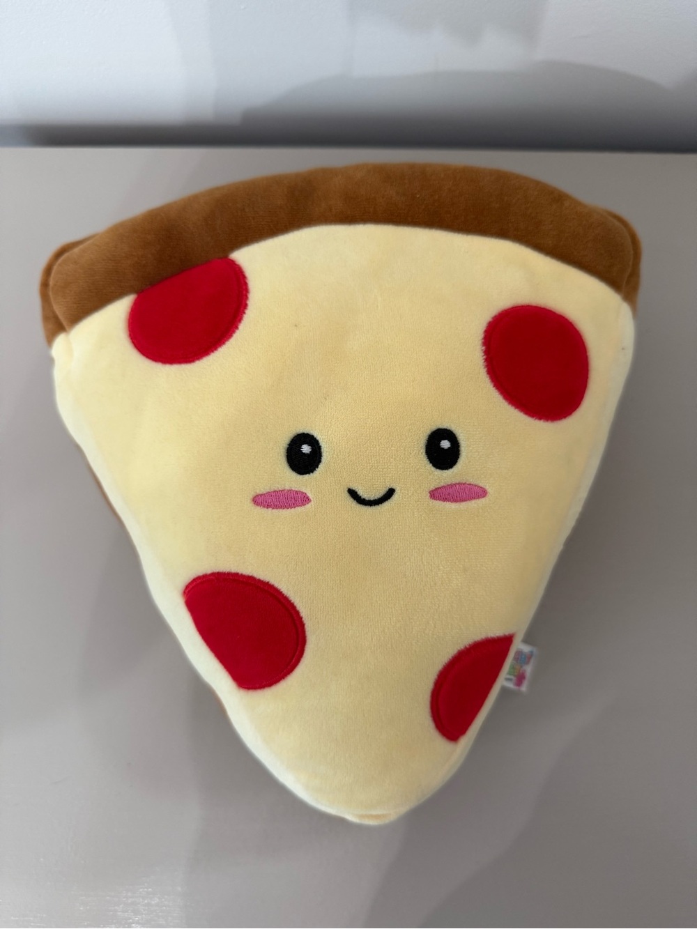 Plush Pizza Slice Toy - Cute Red & Brown Food Plush for Kids